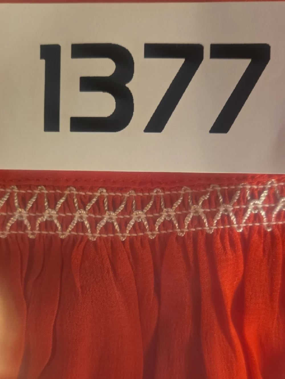 J. Crew Dress Smocked Vibrant‎ Red V Neck